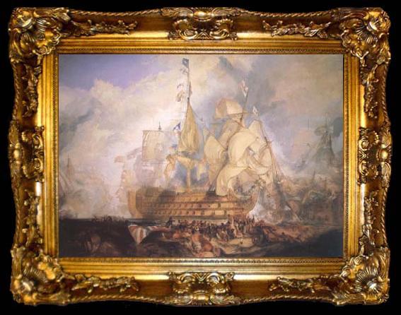 framed  Joseph Mallord William Turner The Battle of Trafalgar (mk25), ta009-2